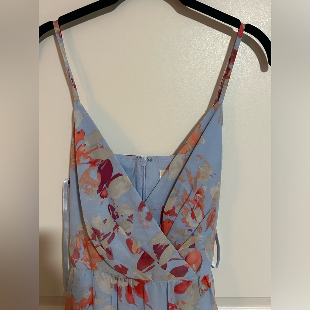 NWT Eliza J Women's V-Neck Floral Ruffle Hem Maxi Dress size 6 - Picture 4 of 9